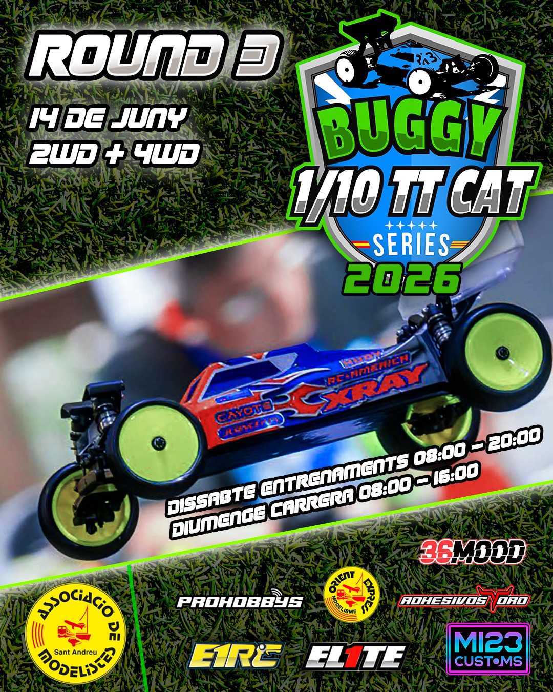 Imagen del evento ROUND 3 BUGGY 1/10 TT CAT AMSA TRINITAT 14/06/2026